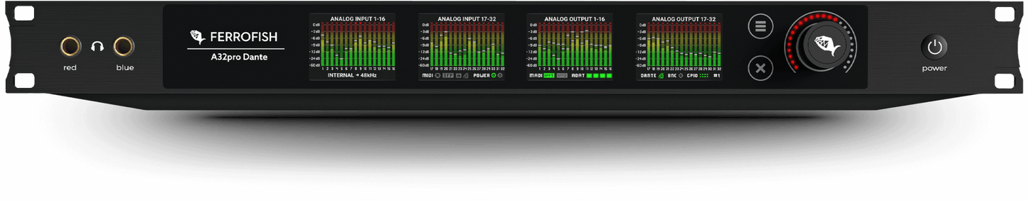 Ferrofish| A32pro Dante Converter Multimode 32 x 32 AD/DA MADI ADAT Dante Converter - RedTechBox