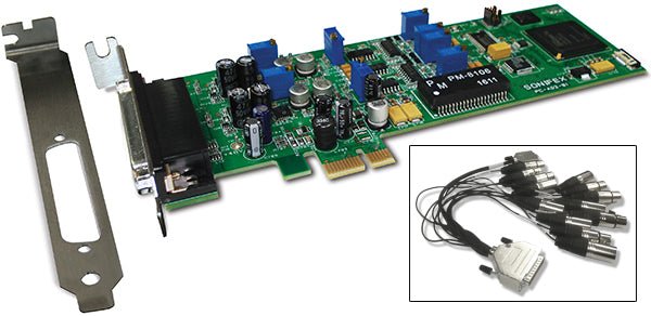 Sonifex| 2 Stereo Analogue I/O & 2 Stereo AES - 3 I/O PCIe Half Height Sound Card| PC - AD2 - RedTechBox