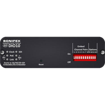 Sonifex| Dante® zu 3G/HD/SD - SDI Embedder/De - Embedder| AVN - DIO10 - RedTechBox