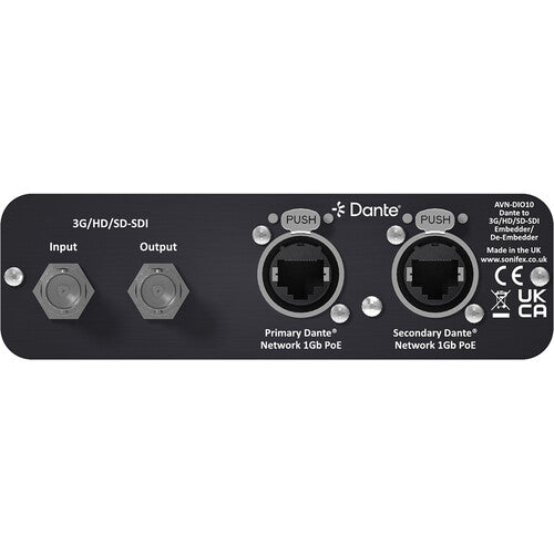 Sonifex| Dante® zu 3G/HD/SD - SDI Embedder/De - Embedder| AVN - DIO10 - RedTechBox