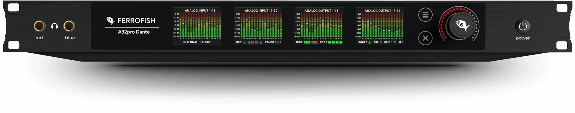 Ferrofish| A32pro Dante Converter Multimode 32 x 32 AD/DA MADI ADAT Dante Converter - RedTechBox