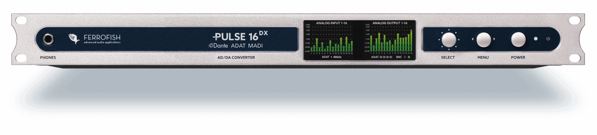 Ferrofish| Pulse16 DX with Dante and Multimode SFP Module 16 x 16 AD/DA Dante MADI ADAT Converter - RedTechBox