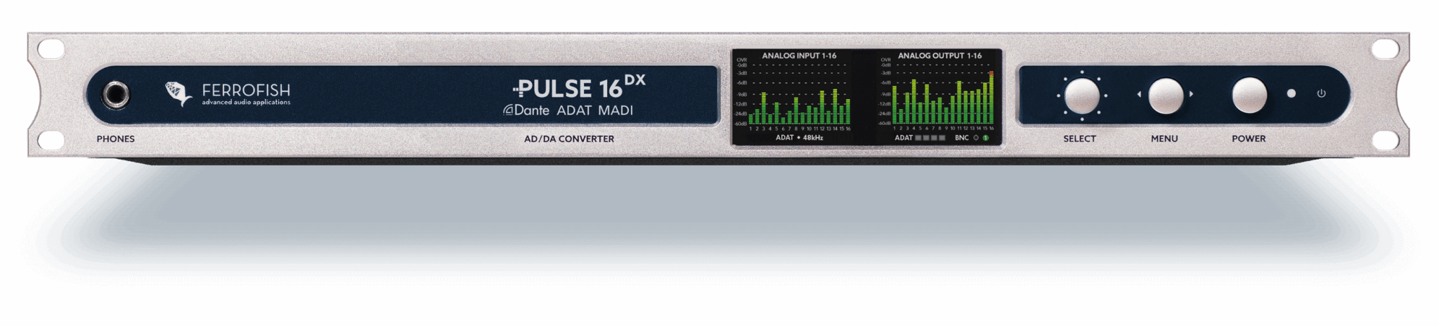 Ferrofish| Pulse16 DX with Dante and Multimode SFP Module 16 x 16 AD/DA Dante MADI ADAT Converter - RedTechBox