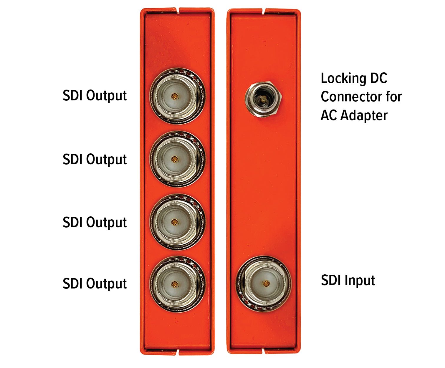 Multidyne| 12G - SDI Distribution Amplifier - 1x4 Relocking| NBX - DA - 1X4 - 12G - RedTechBox