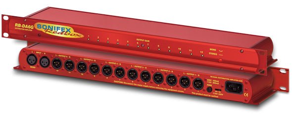 Sonifex| Audio Interfaces - Redbox - Audio Distribution Amplifiers| RB - DA6G - RedTechBox