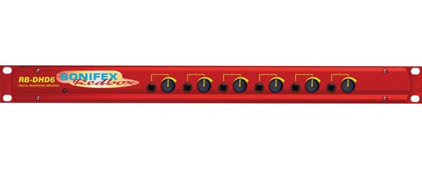 Sonifex| Audio Interfaces - Redbox - Headphone Distribution Amplifiers| RB - DHD6 - RedTechBox