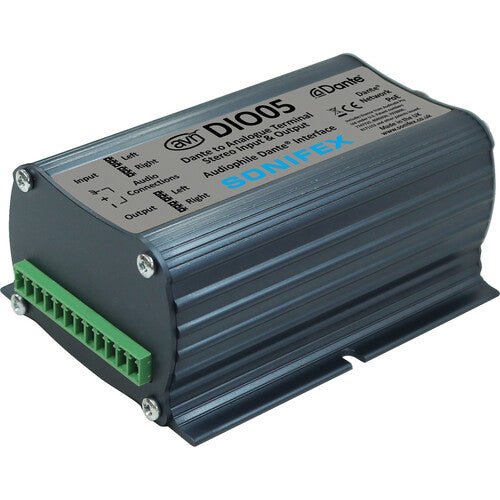 Sonifex| Dante® to Analog Terminal Block Stereo Input & Output| AVN - DIO05 - RedTechBox