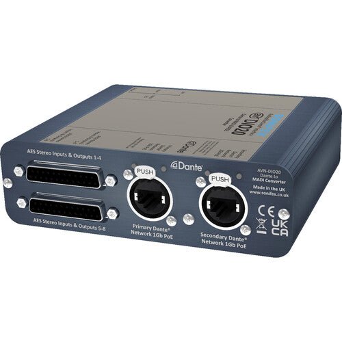 Sonifex| Dante® to MADI AES3 64 Channel I/O Converter| AVN - DIO20 - RedTechBox