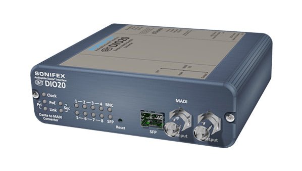 Sonifex| Dante® to MADI AES3 64 Channel I/O Converter| AVN - DIO20 - RedTechBox