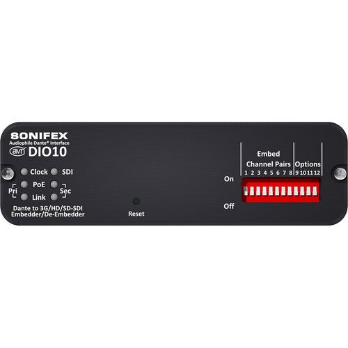 Sonifex| Dante® zu 3G/HD/SD - SDI Embedder/De - Embedder| AVN - DIO10 - RedTechBox